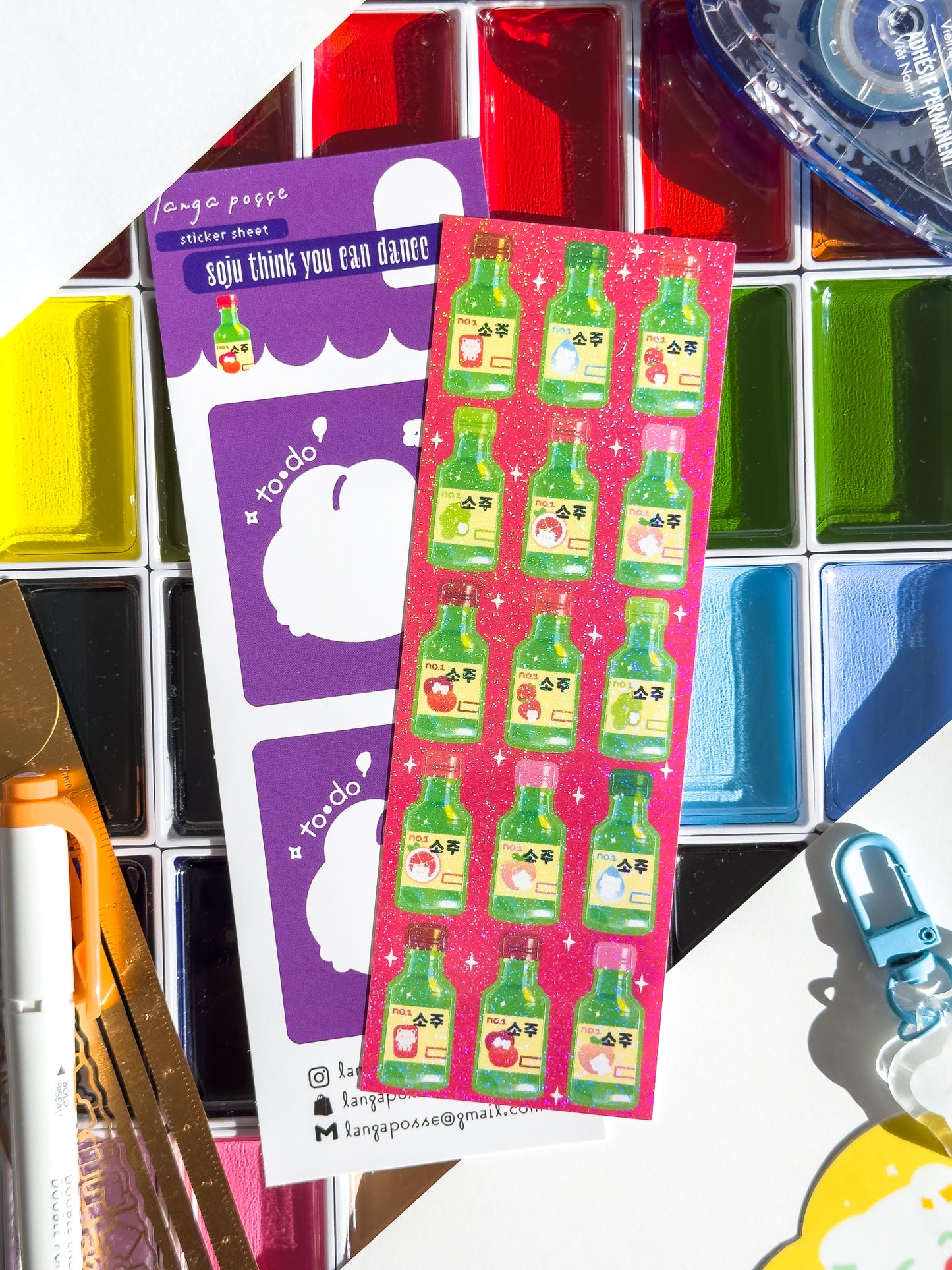 Soju: Glitter Deco Sticker Sheet