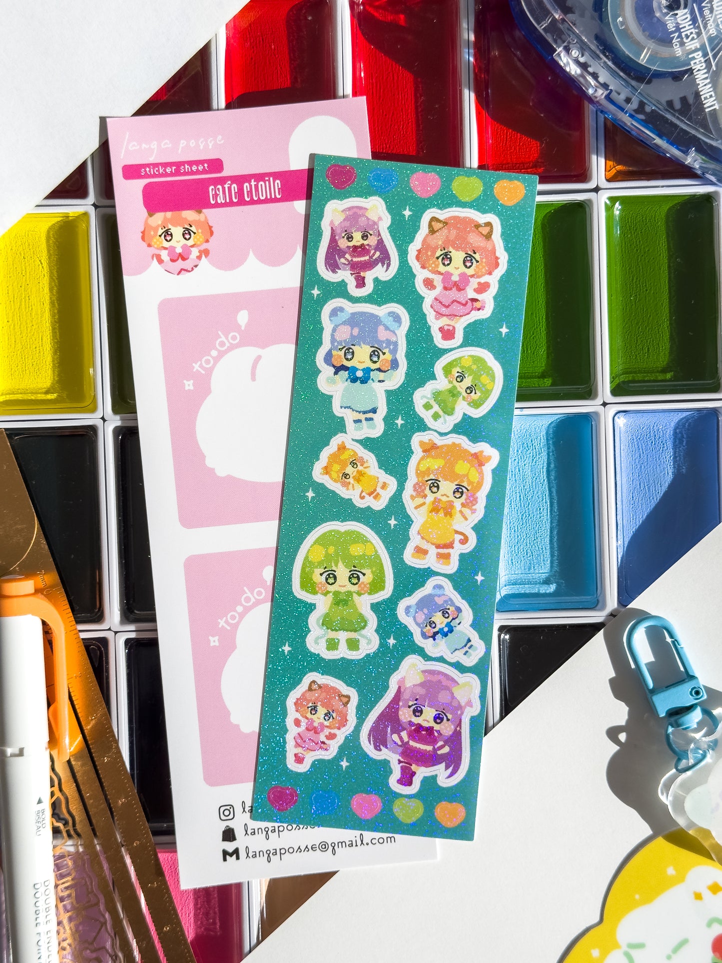 Tokyo Mxw Mxw: Glitter Deco Sticker Sheet