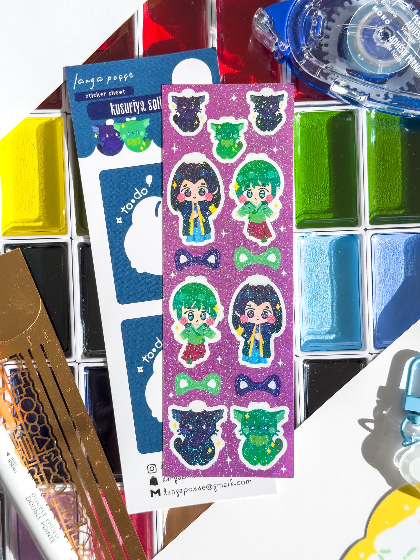 Apxthxcxry Dxxrxxs: Glitter Deco Sticker Sheet