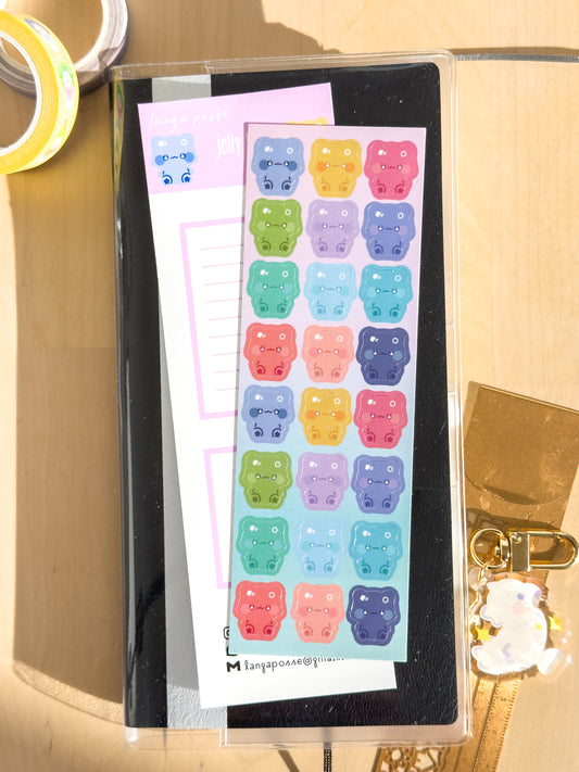 Jelly Tanuki: Glitter Deco Sticker Sheet