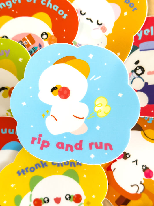 Rip and Run: Vinyl Sticker