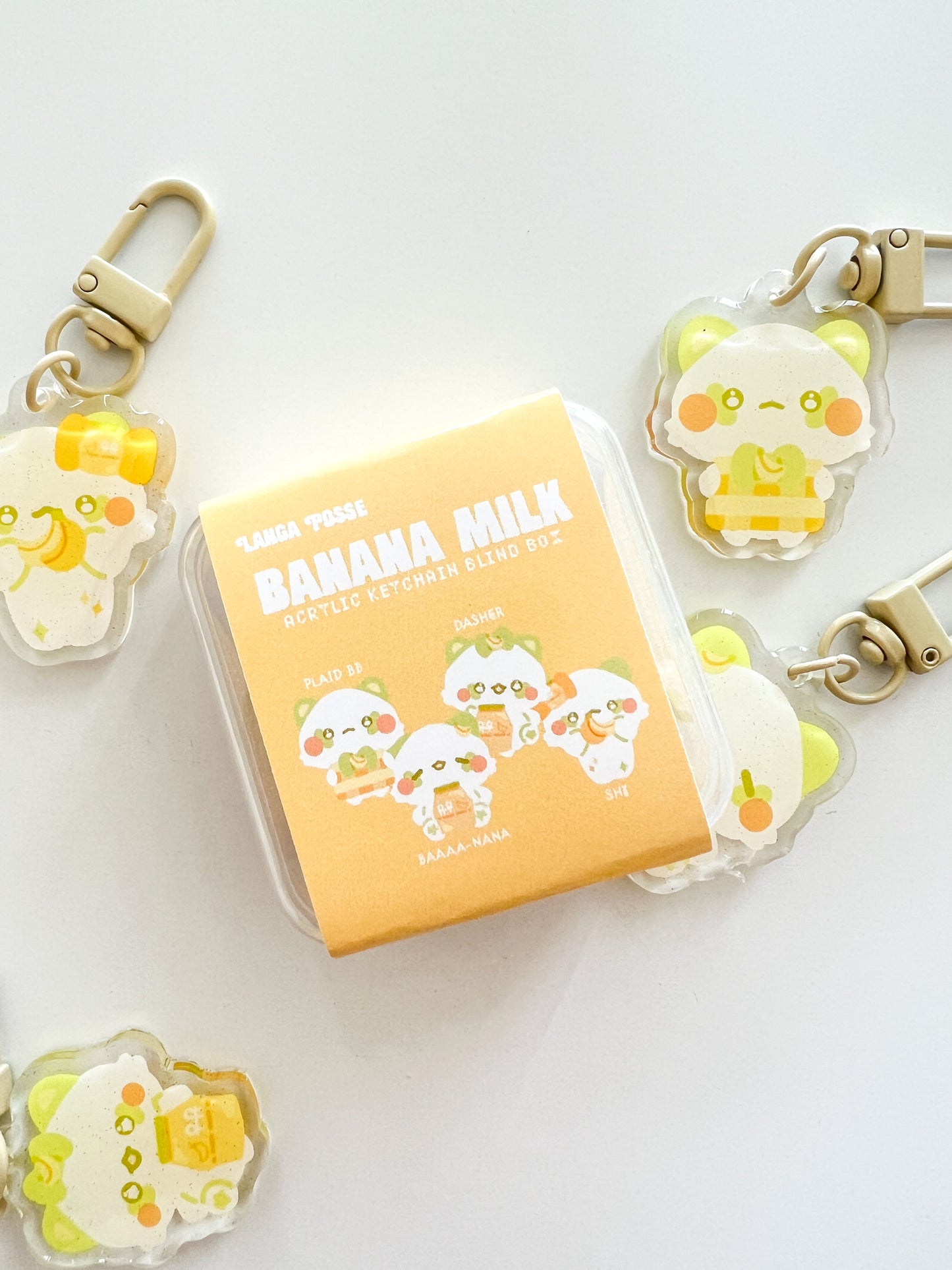 Banana Milk x Tanuki: Acrylic Keychain Blind Box